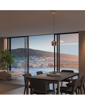 ANDRÓMEDA * COLGANTE 1L - BASE ORO - CRISTAL COPPER 8938